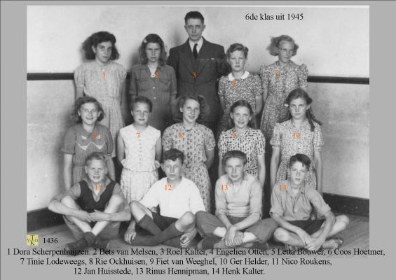 1436 Schoolklas uit 1945.
 
