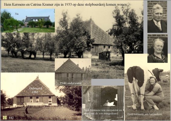 0442   Verzamelfoto van de boerderij Hein Kerssens. 
