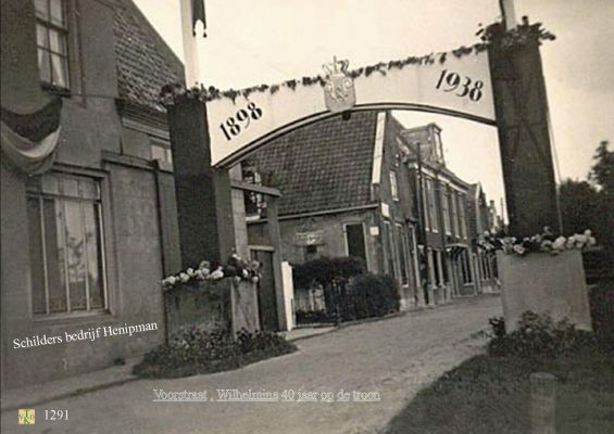 1291 Versierd 40 jaar op de troon. 
Jubileum voor Wilhelmina.
