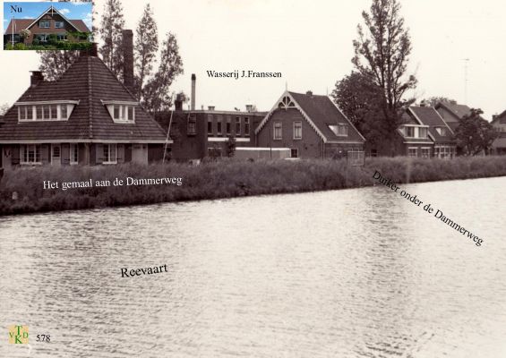 Het gemaal.
Het gemaal zorgde voor het waterniveau van de Spiegelpolder en pompte het water de Reevaart in.
Trefwoorden: Reevaart, Wasserij , gebouw