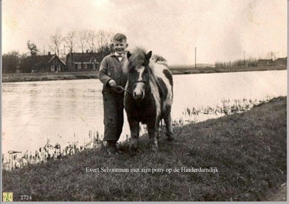 2724  Met zijn pony op de dijk
