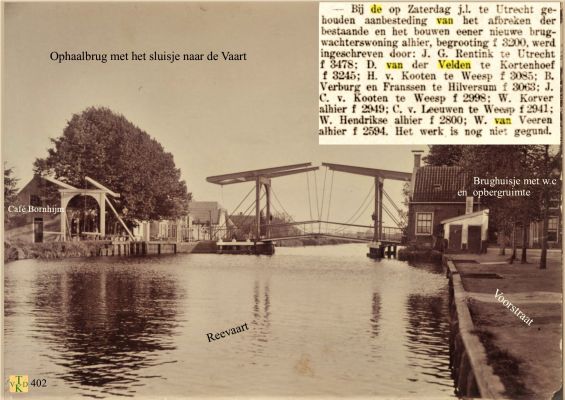 0402_Ophaalbrug_en_sluis_naar_de_vaart.
Brughuisje is in 11-03-1908 vernieuwt.
