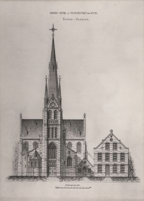 Tekening-R-K-Kerk
Tekening van de R K Kerk met de pastorie.
Getekend door Architect IJ.Bijvoets
