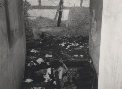 Kasteelbrand
Interieur van het kasteel na de verwoestende brand van januari 1971
