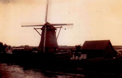 Molen-van-de-Spiegelpolder
De molen van de spiegelpolder, gezien vanaf de Reevaart.
Rechts, de hoepelbuigerij.
